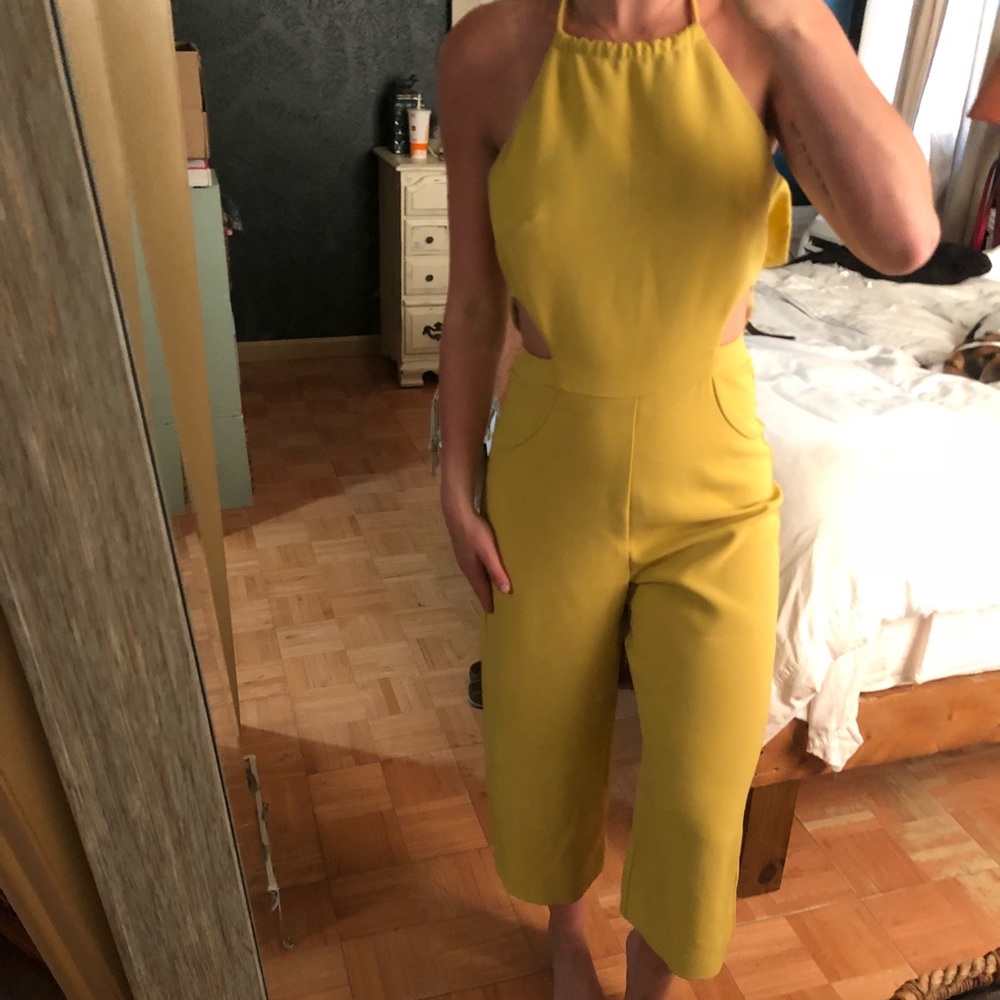 Top shop size 4 mustard wide leg jumper